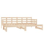 vidaXL Lit coulissant bois massif de pin 2x(90x200) cm