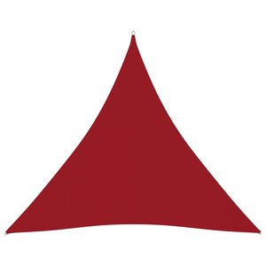 vidaXL Voile de parasol Tissu Oxford triangulaire 3x3x3 m Rouge