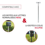 Pied elliptique à sceller pour boîte aux lettres renz - aluminium