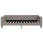 vidaXL Lit de jour avec matelas taupe 100x200 cm tissu