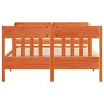 vidaXL Cadre de lit sans matelas cire marron 140x190cm bois pin massif