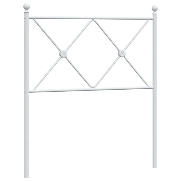 vidaXL Tête de lit métal blanc 80 cm