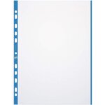 Sachet de 10 Pochettes perforées A4 avec bord couleur PP 0 09 mm Assorties OXFORD