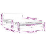 vidaXL Lit avec matelas gris clair 120x200 cm tissu