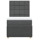 vidaXL Sommier à lattes de lit avec matelas Gris foncé 80x200 cm Tissu