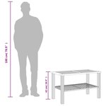 vidaXL Table de jardin beige 70x38x42 cm résine tressée et bois acacia