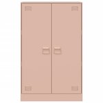 vidaXL Buffet rose 67x39x107 cm acier