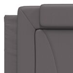 vidaXL Cadre de lit avec tête de lit Gris 180x200 cm Similicuir