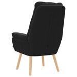 vidaXL Fauteuil Relaxant Noir en Tissu Imite Laine Bouclée