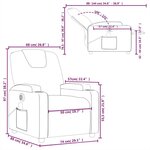 vidaXL Fauteuil de massage inclinable électrique gris similicuir