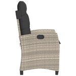 vidaXL Chaises inclinables jardin lot de 2 et coussins résine tressée