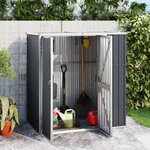 vidaXL Abri à outils de jardin anthracite 161x89x161cm acier galvanisé