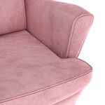vidaXL Fauteuil rose velours