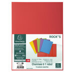 Paquet De 50 Chemises 1 Rabat Rock''s 210 - 24x32cm - Couleurs Assorties - X 5 - Exacompta