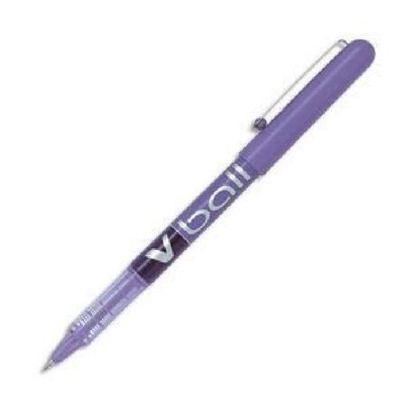 Stylo roller V Ball VB5 Encre liquide Pte métal Fine Violet PILOT