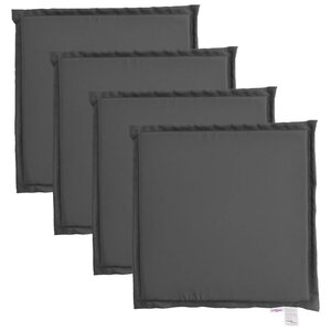 vidaXL Coussins de siège de jardin lot de 4 anthracite 45x45x2cm carré