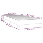 vidaXL Cadre de lit Noir 90x190 cm Tissu