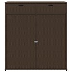 vidaXL Armoire de rangement jardin marron 105x55x113 cm résine tressée