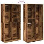 vidaXL Garde-robe vieux bois 100x50x200 cm bois d'ingénierie
