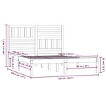 vidaXL Cadre de lit 120x190 cm petit double bois massif de pin