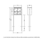 Bloc collectif leabox.com  2x2  grade 3  simple face  Extérieur  fixation sur pieds à sceller  Vert mai RAL 6017 finition brillante