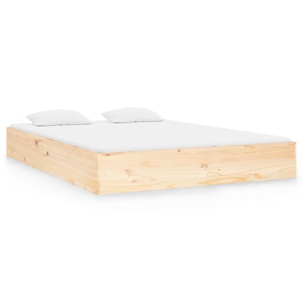 vidaXL Cadre de lit bois massif 120x190 cm petit double