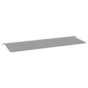 vidaXL Coussin de banc de jardin gris 150x50x4 cm tissu oxford