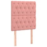 vidaXL Cadre de lit avec tête de lit Rose 80x200 cm Velours