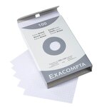 Étui De 100 Fiches - Bristol Quadrillé 5x5 Non Perforé 100x150mm - Blanc - X 10 - Exacompta