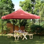 vidaXL Tente de réception pliable escamotable bordeaux 292x292x315 cm