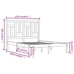 vidaXL Cadre de lit Bois de pin massif 120x200 cm