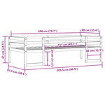 vidaXL Cadre de lit pour enfants blanc 90x200 cm bois de pin massif