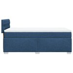 vidaXL Sommier à lattes de lit avec matelas Bleu 100x200 cm Tissu