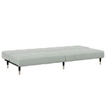 vidaXL Canapé-lit à 2 places avec repose-pied gris clair velours