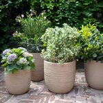 Capi Pot à fleurs Waste Smooth 35x34 cm Beige terrazzo