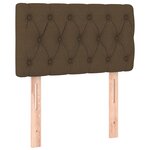 vidaXL Sommier à lattes de lit et matelas et LED Marron foncé 80x200cm