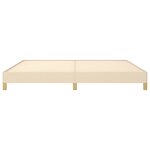 vidaXL Cadre de lit Crème 200 x 200 cm Tissu