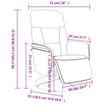 vidaXL Fauteuil inclinable avec repose-pied gris foncé velours