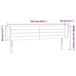 vidaXL Tête de lit avec oreilles Taupe 163x23x78/88 cm Tissu