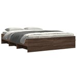 vidaXL Cadre de lit sans matelas chêne marron 150x200 cm