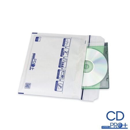 Lot de 50 enveloppes à bulles blanches gamme PRO spécial CD format