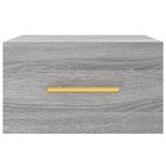 vidaXL Tables de chevet murales 2 Pièces sonoma gris 35x35x20 cm
