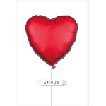 Carte Signature Amour Ballon Rouge En Relief - 11 5 X 17cm - Draeger paris