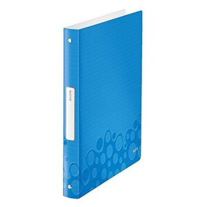 Classeur souple WOW 4 anneaux dos de 32 mm A4 bleu métallique LEITZ