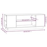 vidaXL Meuble TV Gris 110x35x40 5 cm Bois de pin massif
