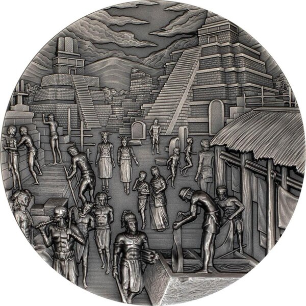 Pièce de monnaie en Argent 10 Dollars g 62.2 (2 oz) Millésime 2023 Lost Civilizations MAYANS