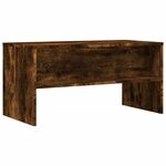 vidaXL Meuble TV chêne fumé 80x40x40 cm bois d'ingénierie