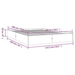 vidaXL Cadre de lit Marron miel Bois massif 135x190 cm Double
