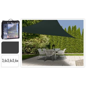 ProGarden Toile d'ombrage 3 6x3 6x3 6 m Gris foncé Triangle