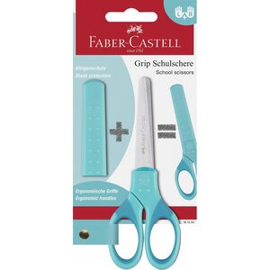 FABER-CASTELL Ciseaux scolaires GRIP en blister turquoise